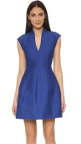 Halston Heritage Cap Sleeve Structured Dress