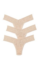 Hanky Panky 3 Pack Signature Lace Low Rise Thong