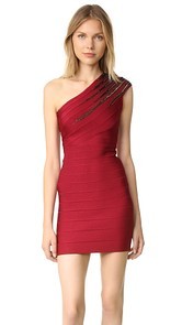 Herve Leger Brianne One Shoulder Dress