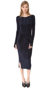 Helmut Lang Velour Dress