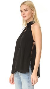 Haute Hippie Morrison Lace Up Blouse