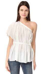 Helmut Lang Gauze Asymmetrical Top