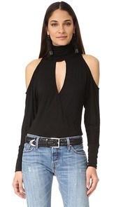 Haute Hippie Song in My Heart Cold Shoulder Blouse