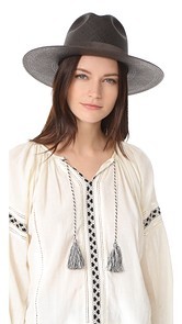 Janessa Leone Joanna Short Brimmed Panama Hat