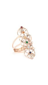 Jacquie Aiche 14k Gold S&amp;H Gemstone Chakra Ring