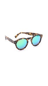 Illesteva Leonard Matte Mirrored Sunglasses