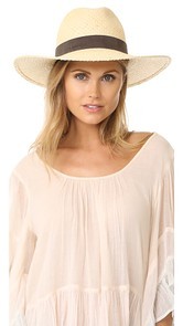Janessa Leone Anna Wide Brimmed Panama Hat