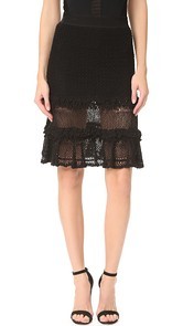 Jonathan Simkhai Ruffle Crochet Layered Skirt