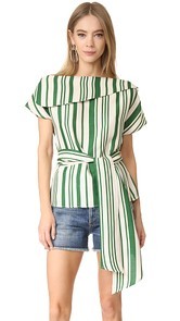 J.O.A. Off Shoulder Stripe Tunic