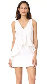 KENDALL + KYLIE Ruffle Double V Dress