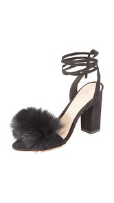 Loeffler Randall Nicolette Fur Sandals