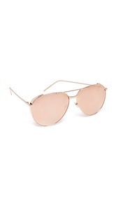 Linda Farrow Luxe Mirrored Aviator Sunglasses