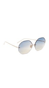 Linda Farrow Luxe Geometric Sunglasses