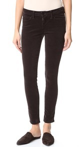 LAGENCE Chantal Low Rise Skinny Velveteen Cord Pants
