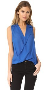 LAGENCE Draped Blouse