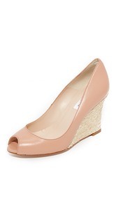 L.K. Bennett Estella Peep Toe Wedges