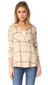 LAGENCE Denise Contrast Back Shirt