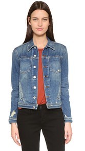 LAGENCE Celine Slim Fit Distressed Jacket
