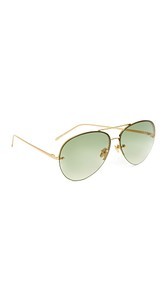 Linda Farrow Luxe Aviator Sunglasses