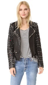 Scotch &amp; Soda/Maison Scotch Studded Biker Jacket