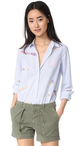 Scotch &amp; Soda/Maison Scotch Embroidered Button Down Shirt