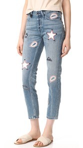 Scotch &amp; Soda/Maison Scotch LAdorable Jeans with Leather Patches