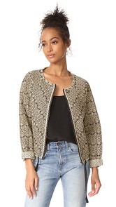 Scotch &amp; Soda/Maison Scotch Quilted &amp; Allover Printed Bomber Jacket