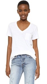 Madewell Whisper Cotton V Neck Pocket Tee