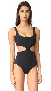 Mara Hoffman Knot Front Scoop Neck One Piece