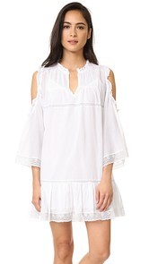 Love Sam Cold Shoulder Pintuck Dress