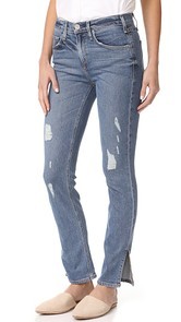 McGuire Denim Valetta Straight Jeans with Slit Hem