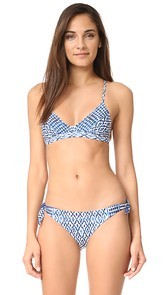 Mara Hoffman Listello Cross Back Bikini Top