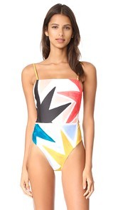 Mara Hoffman Superstar High Leg Tank One Piece