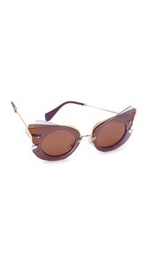 Miu Miu Layered Cat Eye Sunglasses