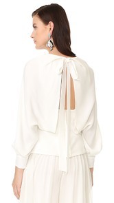 Monique Lhuillier Long Sleeve Top