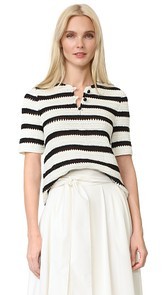 Novis Crochet Stripe Top