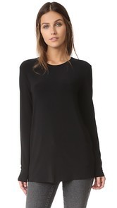 Norma Kamali Kamali Kulture Long Sleeve Crew Top