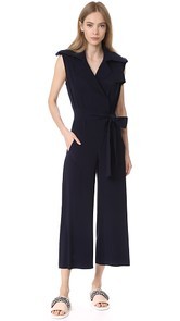 Norma Kamali Double Breasted Trench Jumpsuit