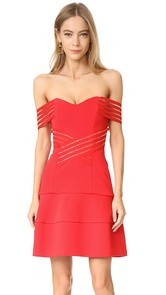 Nicholas Bandage Off Shoulder Mini Dress