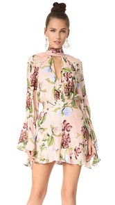 Nicholas Evie Floral Bell Sleeve Romper