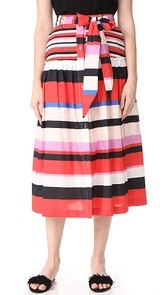 Nicholas N/Nicholas Amalfi Stripe Midi Skirt