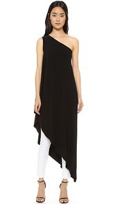 Norma Kamali Kamali Kulture One Shoulder Diagonal Tunic