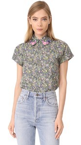 Olympia Le-Tan Lila Liberty Top