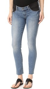 PAIGE Maternity Verdugo Ankle Jeans with Raw Hem