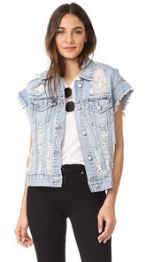 PRPS Colossal Cat Slashes Denim Vest