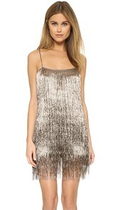 Rachel Zoe Della Fringe Metallic Mini Dress