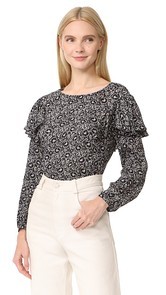 Rebecca Taylor Long Sleeve Sweet Briar Top