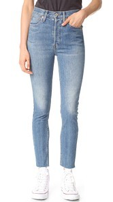 RE/DONE High Rise Ankle Crop Jeans