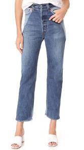 RE/DONE Ultra High Rise Straight Leg Jeans
