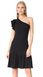 Rebecca Taylor One Shoulder Ribbed Dress